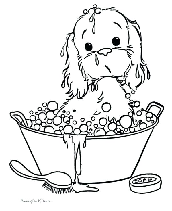 600x734 Coloring Sheets Of Puppies Puppy Coloring Pictures Printable Pages