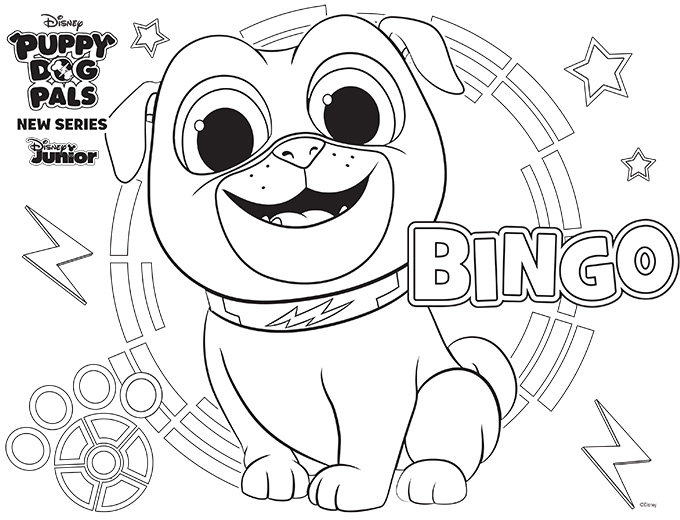 680x520 Puppy Dog Pals Coloring Pages
