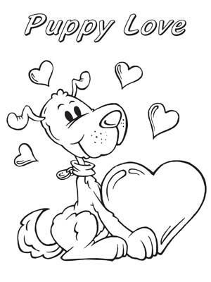 300x400 Puppy Love Coloring Page