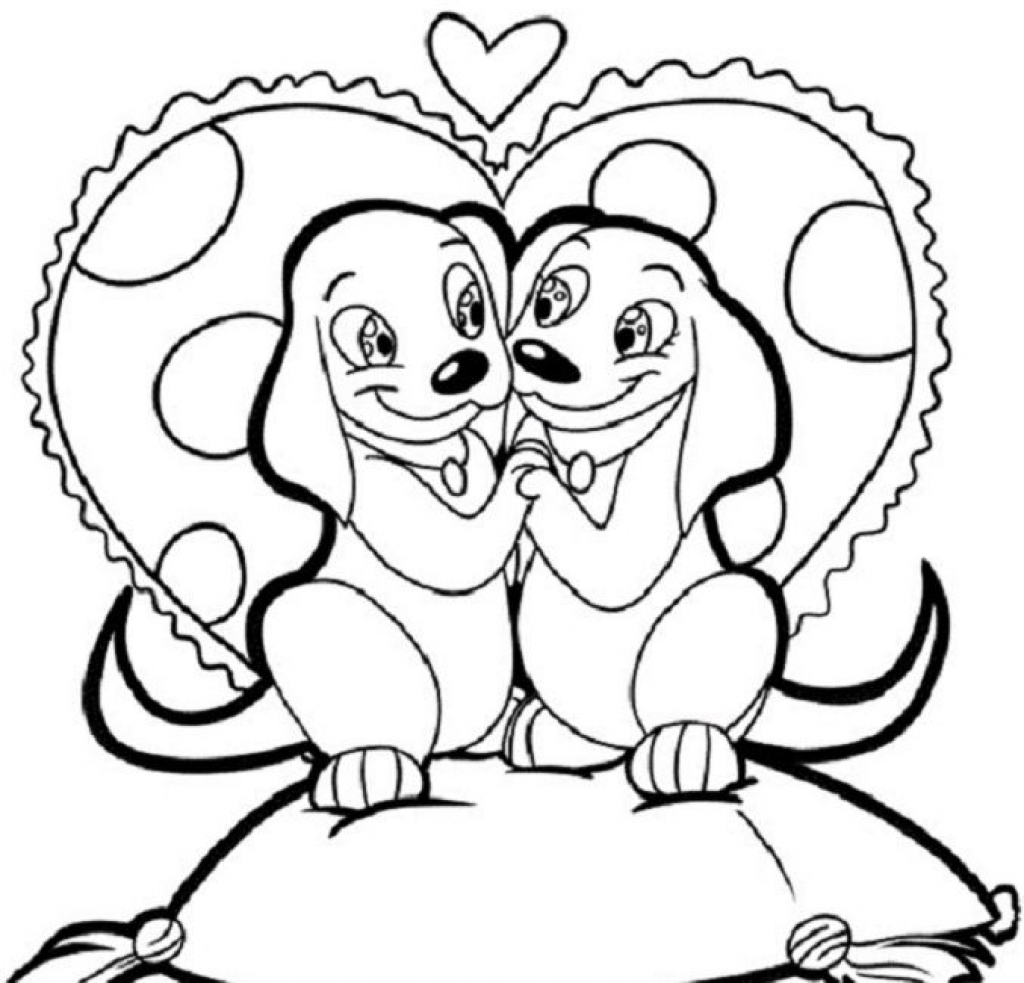 1024x983 Puppy Love Coloring Pages Aecost Net Puppy