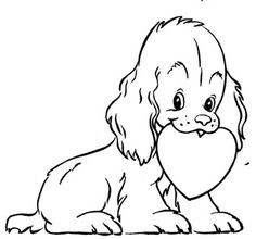 236x220 Valentines Coloring Pages Beautiful Puppy Valentine Coloring Page