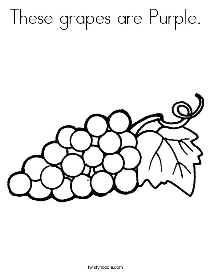 685x886 These Grapes Are Purple Coloring Page