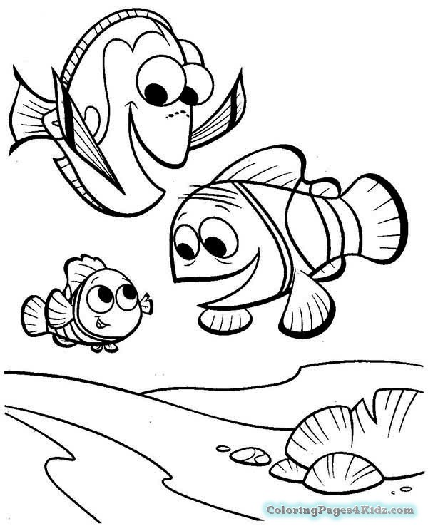 600x745 Finding Dory Coloring Pages Purple Shells Coloring Pages For Kids