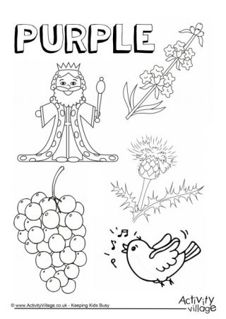 320x452 Things That Are Purple Coloring Page