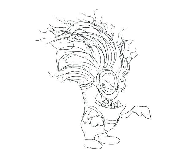 600x500 Purple Minion Coloring Page Despicable Me Coloring Books