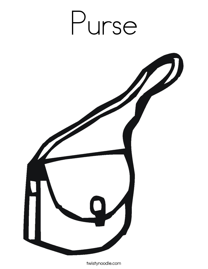 685x886 Purse Coloring Page