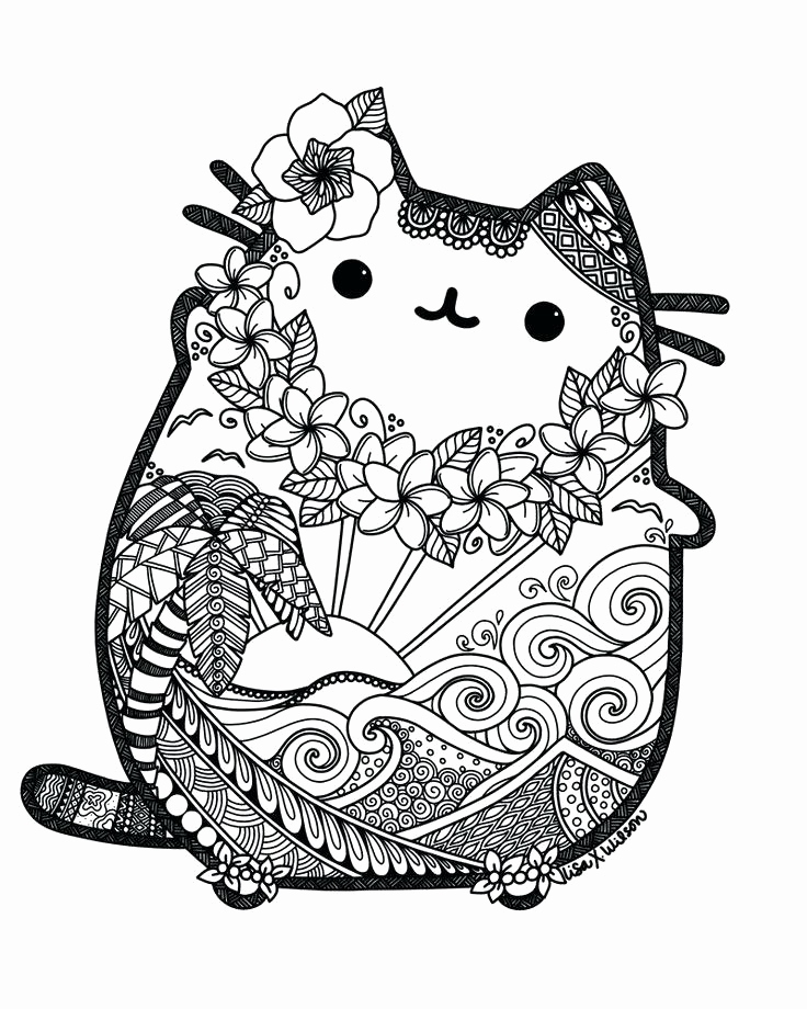 736x920 Pusheen Cat Coloring Pages Collection Pusheen Coloring Pages