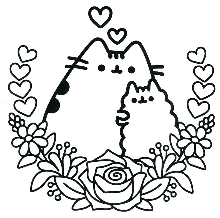 736x732 Pusheen Coloring Pages