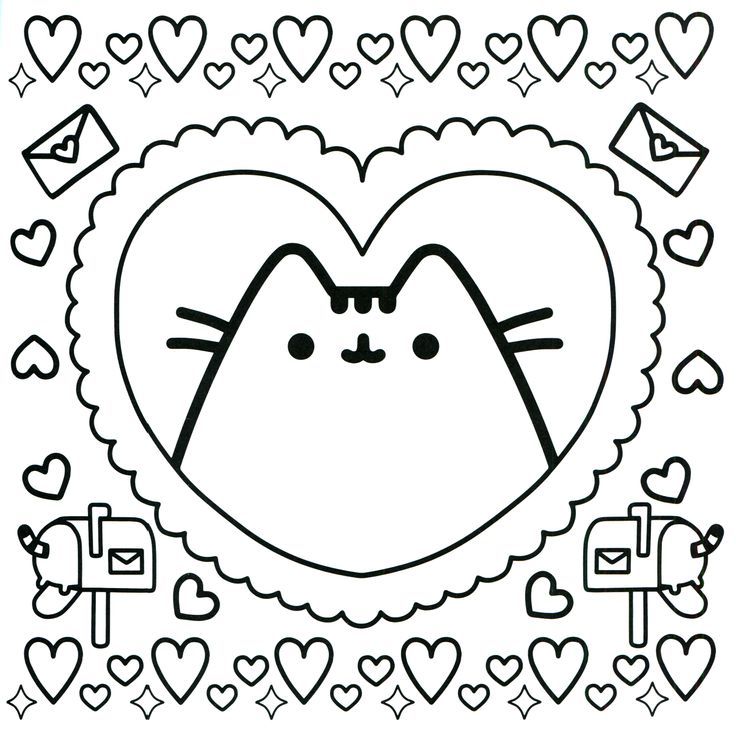 736x732 Image Result For Pusheen Coloring Page Pages