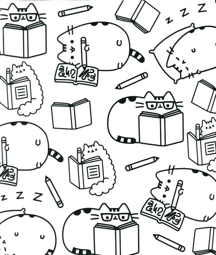 736x869 Pusheen Coloring Pages To Print S Cute Sheets Page For Your Idea