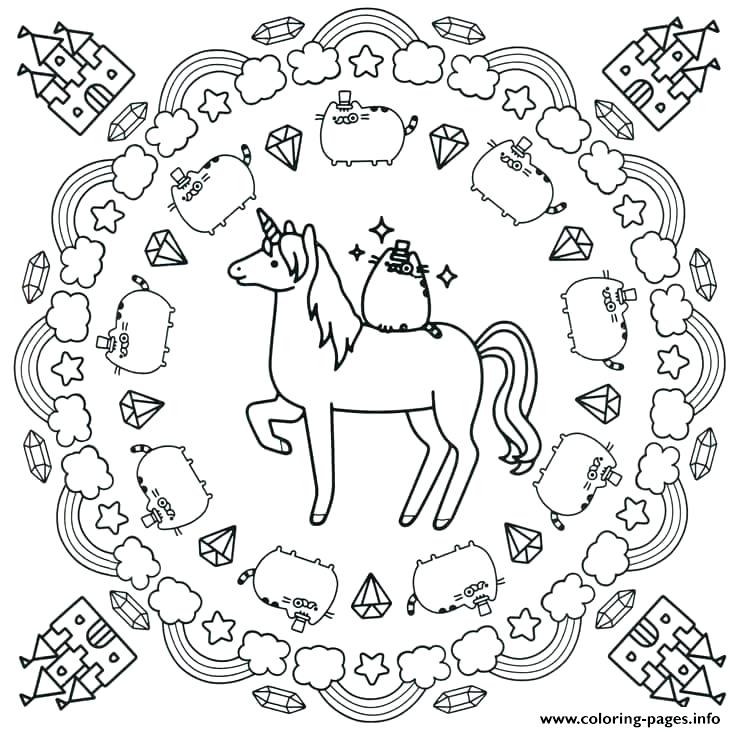 736x732 Pusheen Cat Coloring Pages And Unicorn Coloring Pages Pusheen Cat