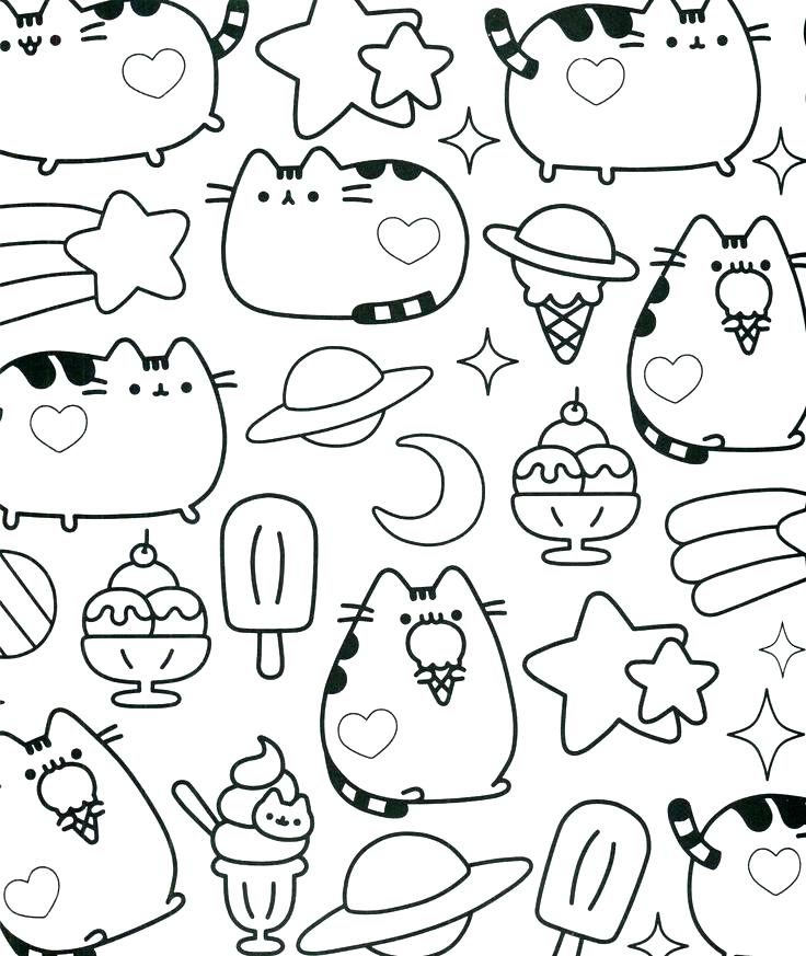 736x873 Pusheen Cat Coloring Pages