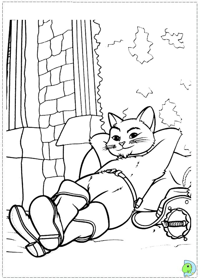 691x960 Puss In Boots Coloring Page