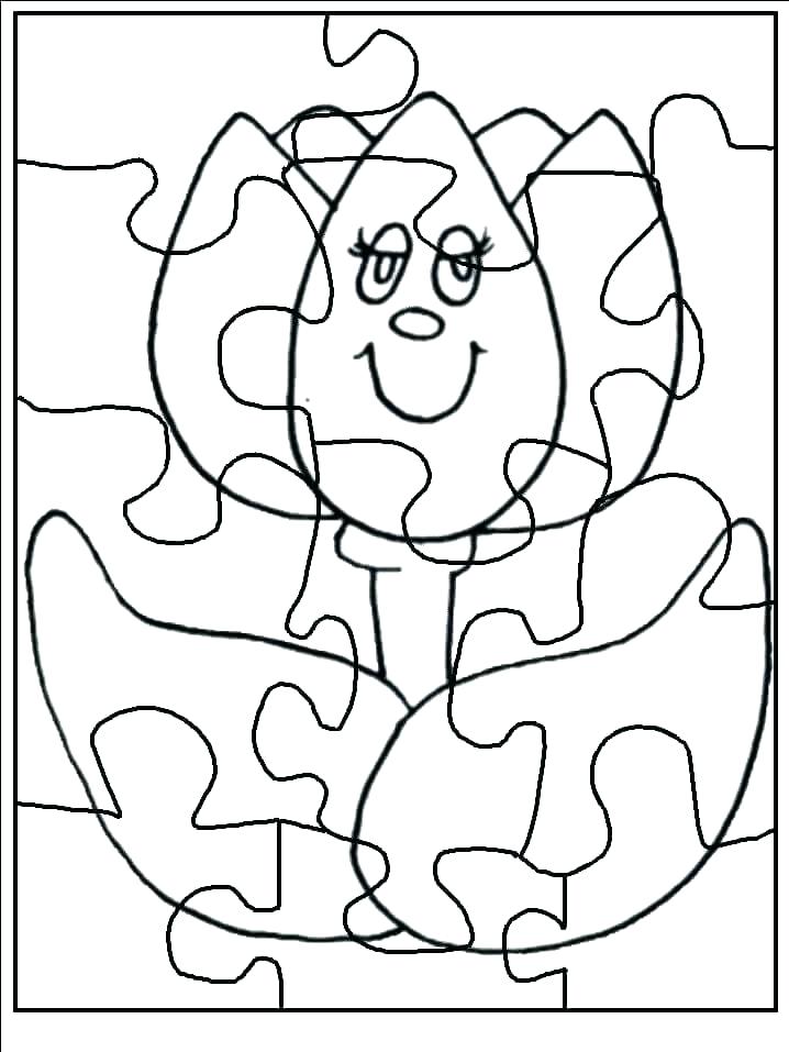 718x957 Puzzle Coloring Pages Puzzle Piece Coloring Page Pages A Make