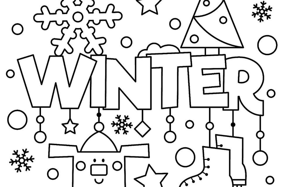 960x640 Winter Puzzle Coloring Pages Printable Winter Themed Activity