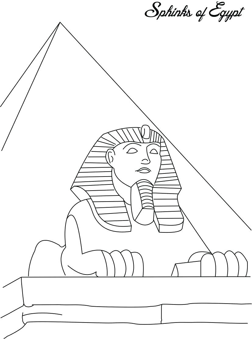 827x1110 Great Pyramids Coloring Page