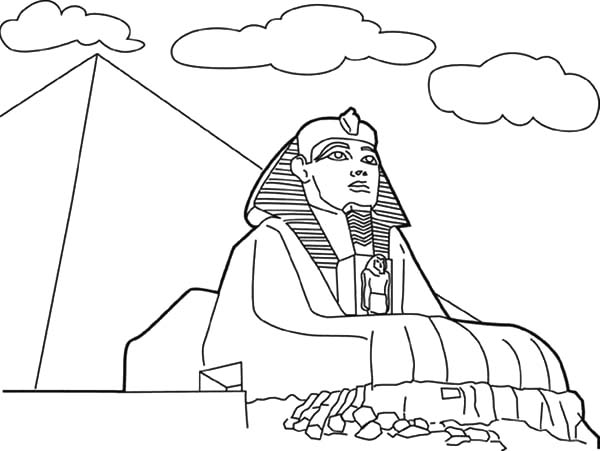 600x451 Sphinx Coloring Page Worldwonders Pyramid And Sphinx Coloring