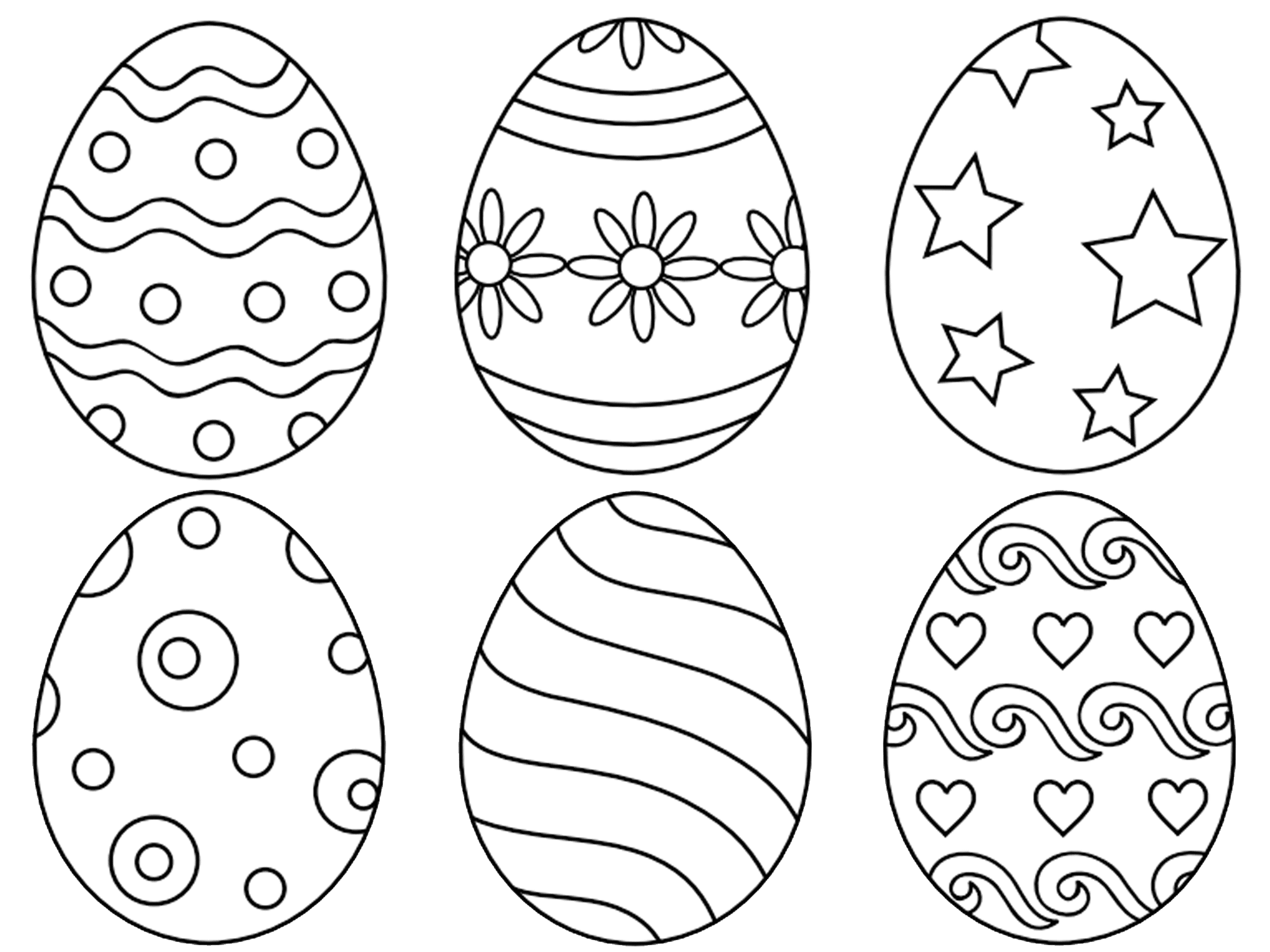 2000x1500 Pysanky Ukrainian Easter Egg Coloring Page