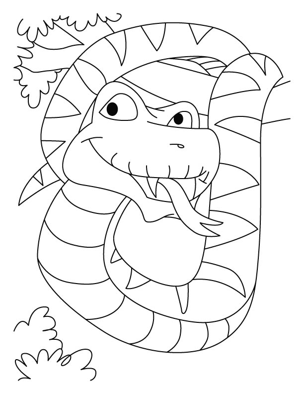 612x792 Python Coloring Pages Download And Print For Free