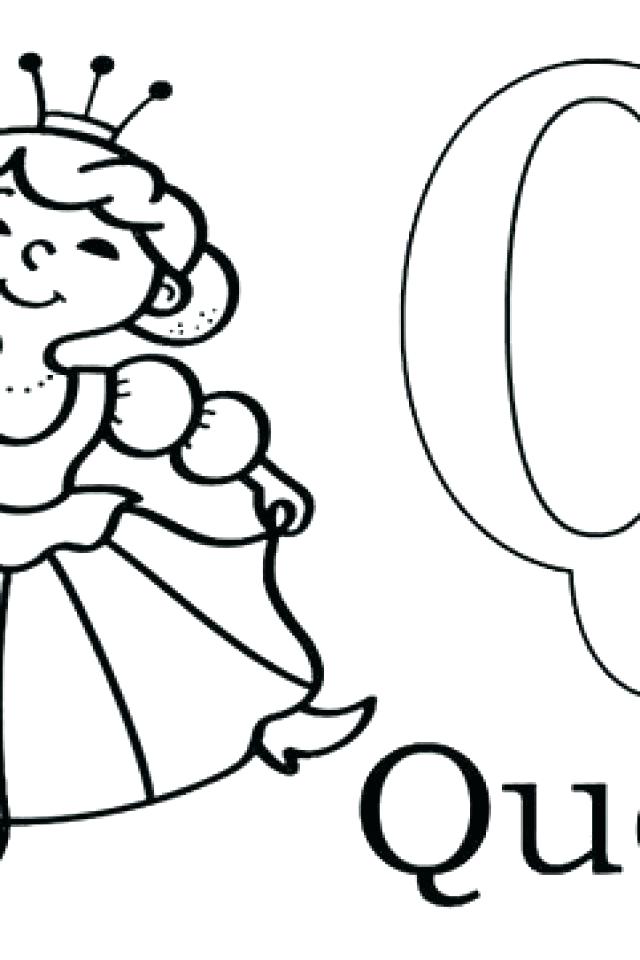 640x960 Letter Coloring Pages Letter Q Coloring Page Learn Alphabet Letter