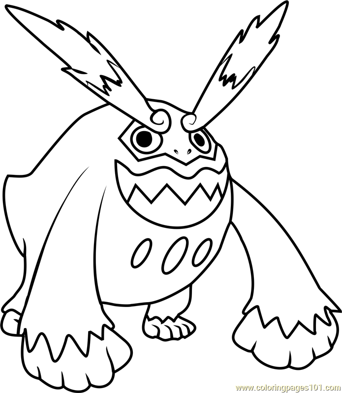 695x800 Darmanitan Pokemon Coloring Page