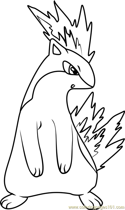 478x800 Quilava Pokemon Coloring Page