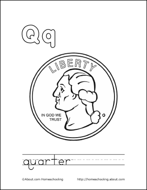 303x392 Letter Q Coloring Book
