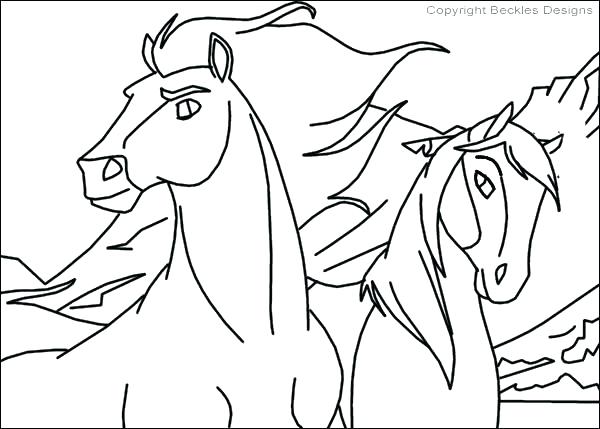 600x429 Cartoon Horse Coloring Pages Horse Coloring Pages Spirit The Horse