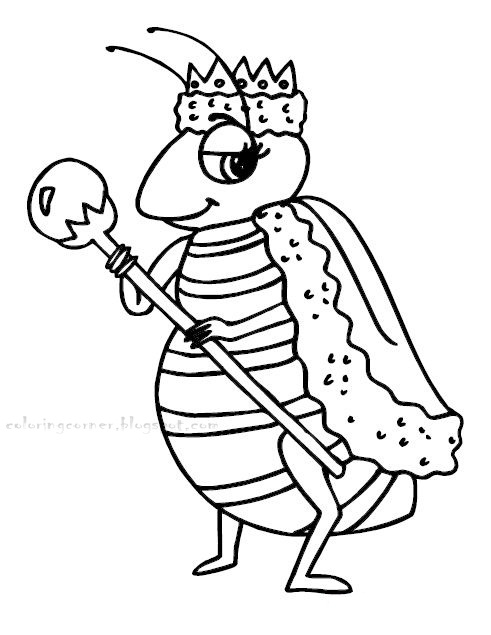 491x635 Queen Bee Coloring Page