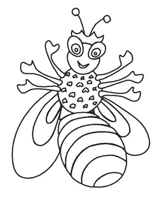 329x400 Bee Coloring Page Printable Bees Coloring Pages Realistic