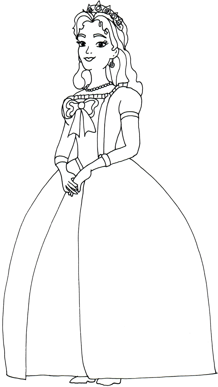 903x1600 Queen Miranda Sofia The First Coloring Page