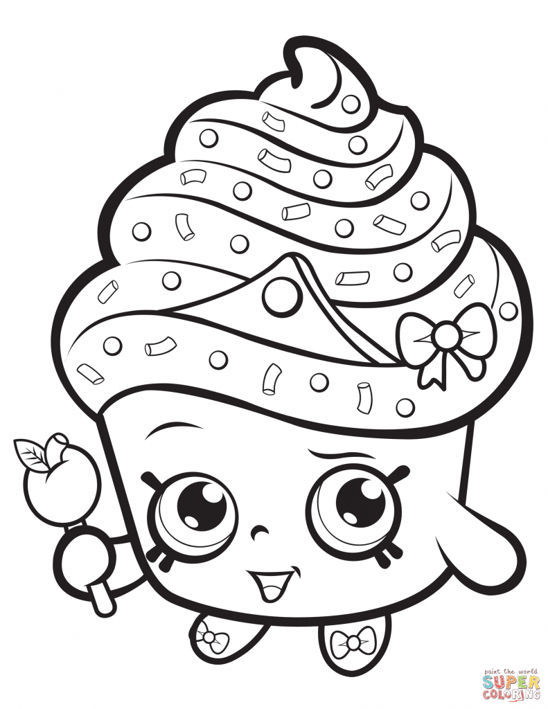 791x1024 Shopkins Cupcake Queen Coloring Pages