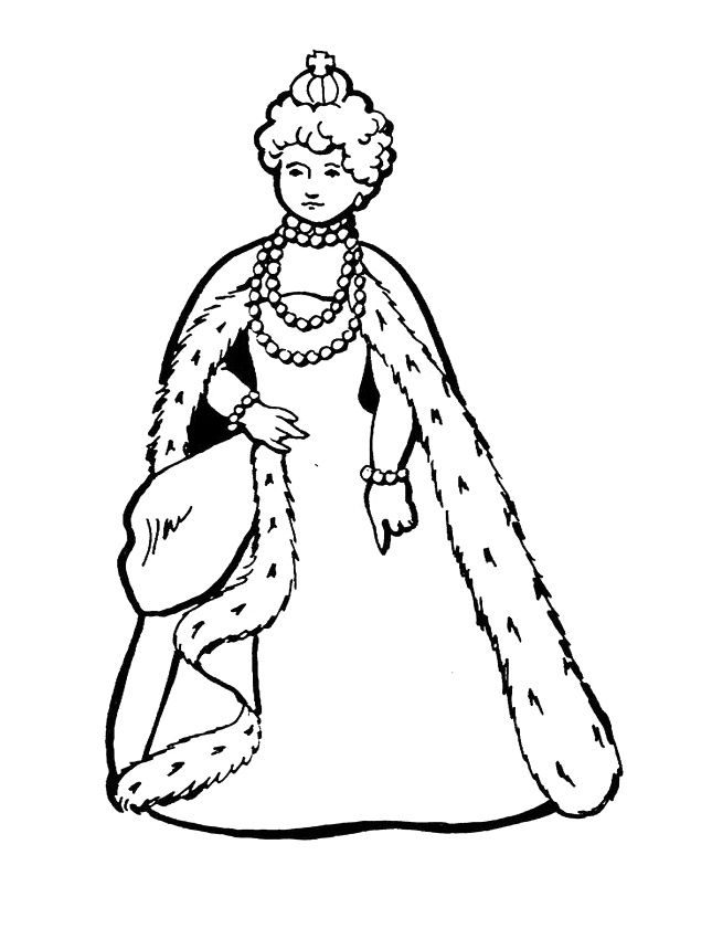 645x860 Simple Queen Coloring Pages