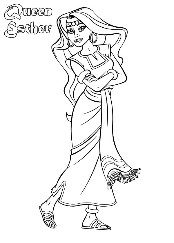 600x835 Beautiful Queen Esther Coloring Pages