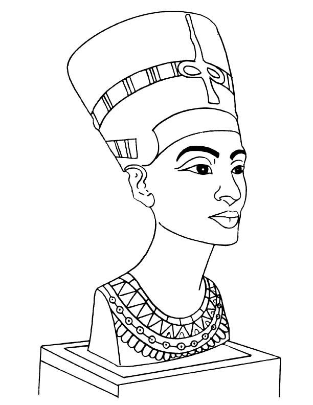 612x792 Nefertiti Bust Coloring Page Teaching Ideas