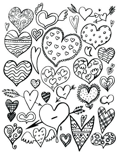 392x507 Coloring Page Heart Valentine Heart Candies Coloring Page