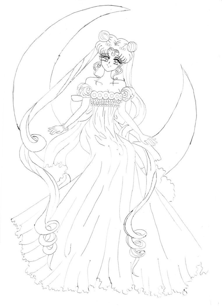 Queen Serenity Coloring Pages at GetDrawings | Free download