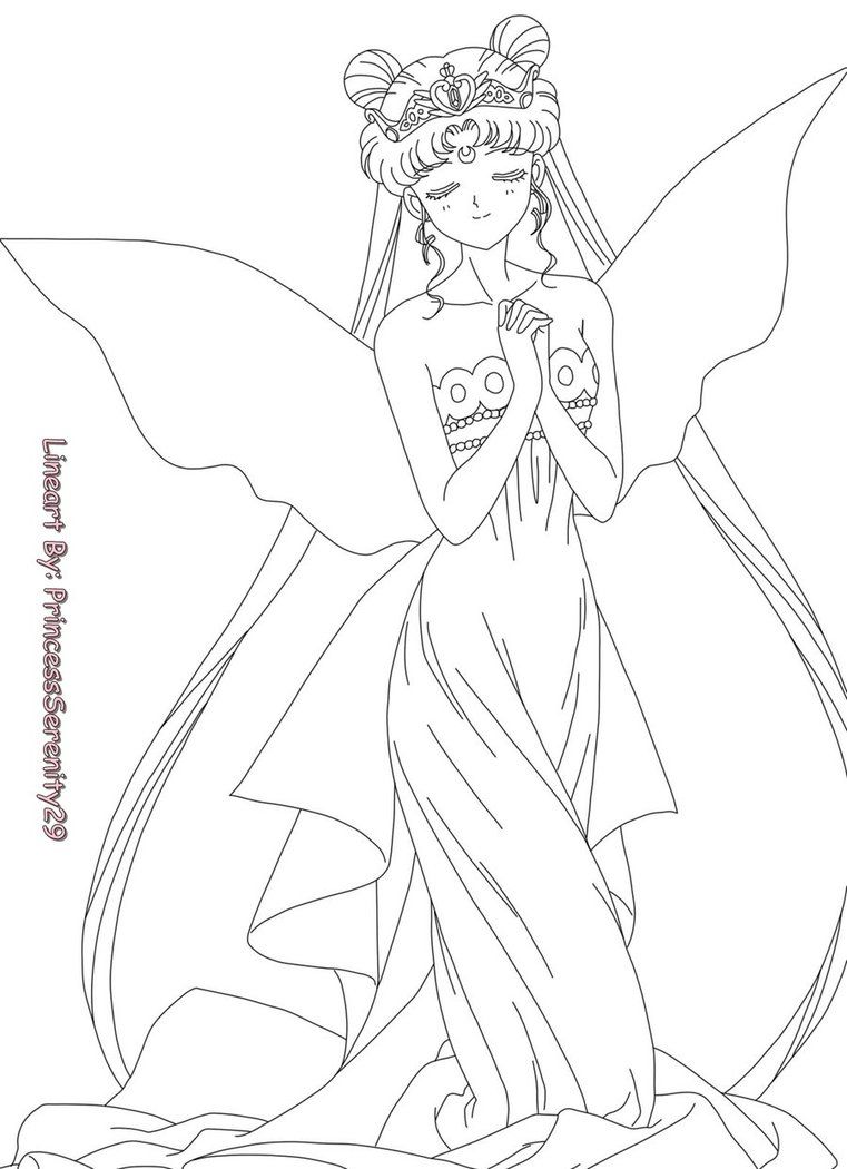 761x1050 Princess Serenity Lineart