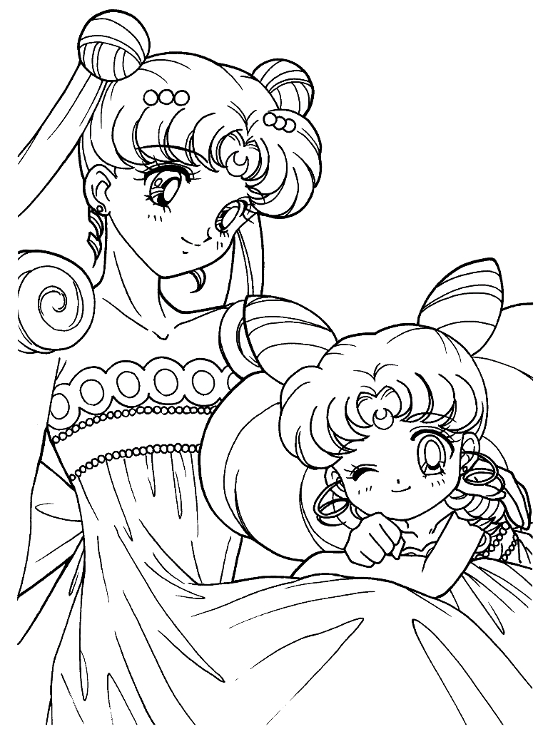 768x1036 Sailor Moon Princess Serenity Coloring Pages Download Free