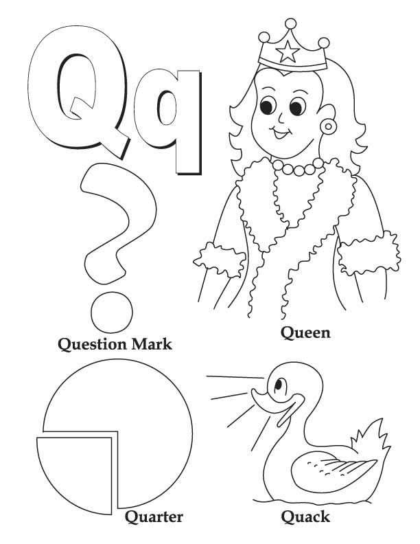 612x792 My A To Z Coloring Book Letter Q Coloring Page Phonics
