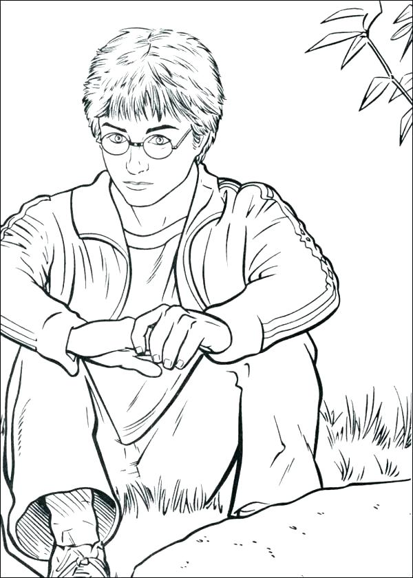 600x840 Harry Potter Playing Quidditch Coloring Pages Online Think Color