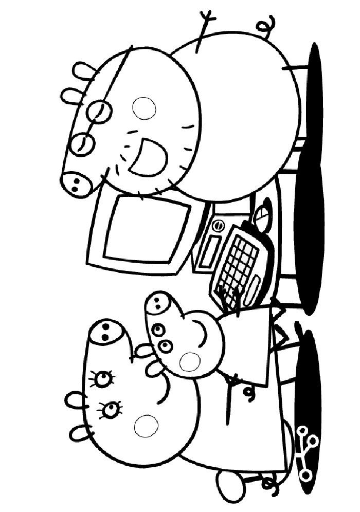 700x996 Coloring Page Peppa Pig Kids N Fun Doodle It! Felt