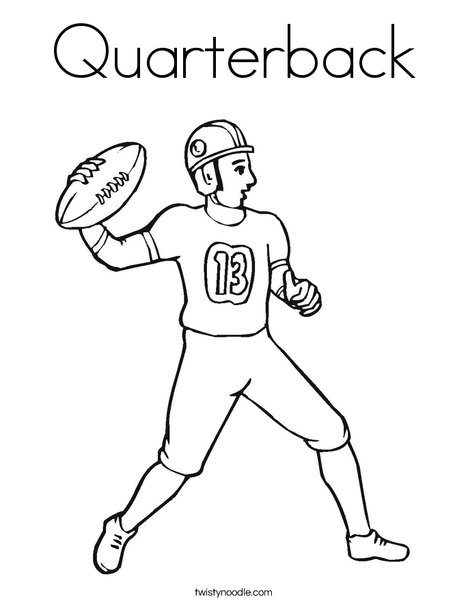 468x605 Quarterback Coloring Page