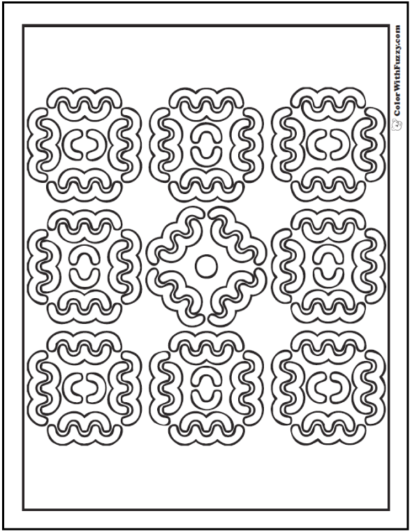 590x762 Pattern Coloring Pages Customize Pdf Printables