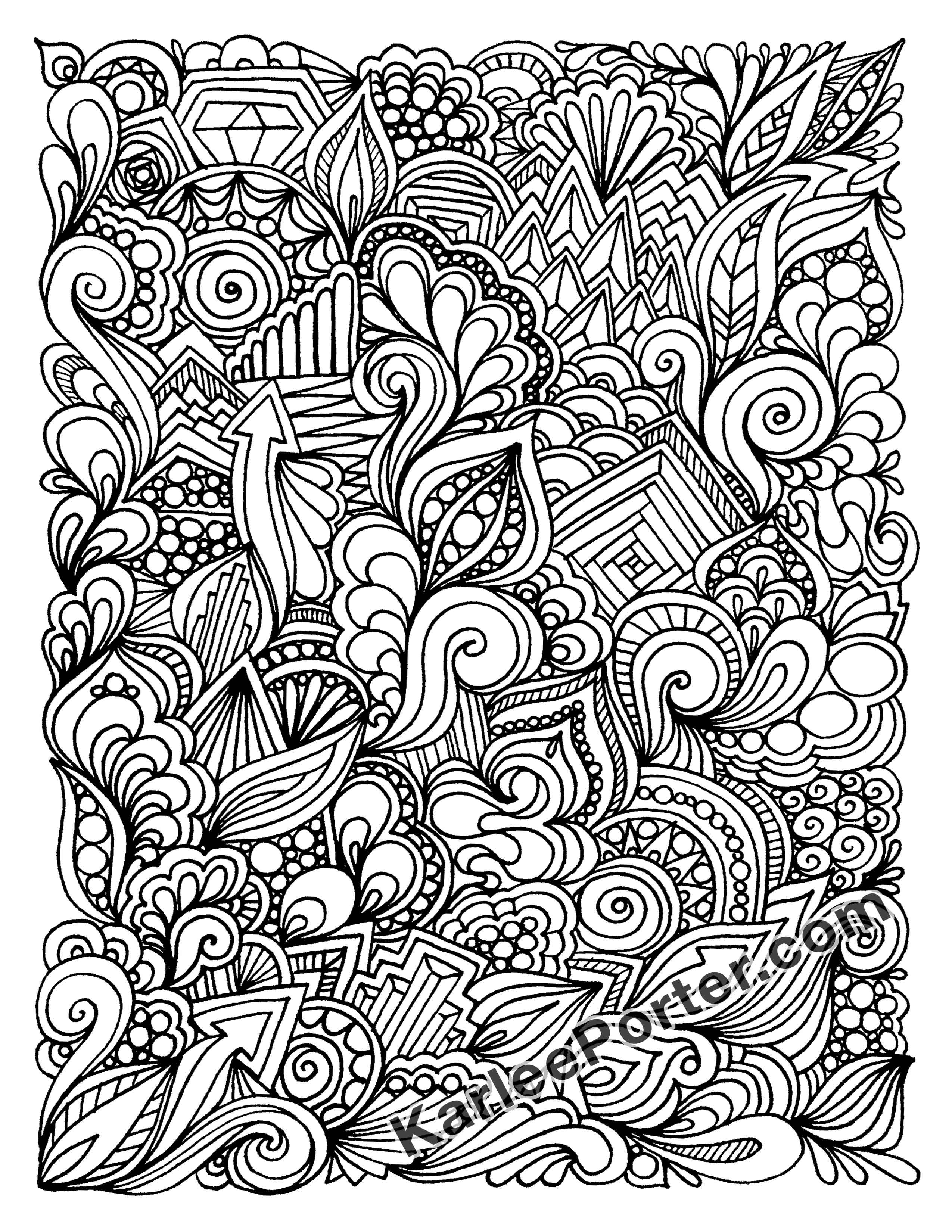2550x3300 Graffiti Quilting Coloring Book Downloadable Karlee Porter