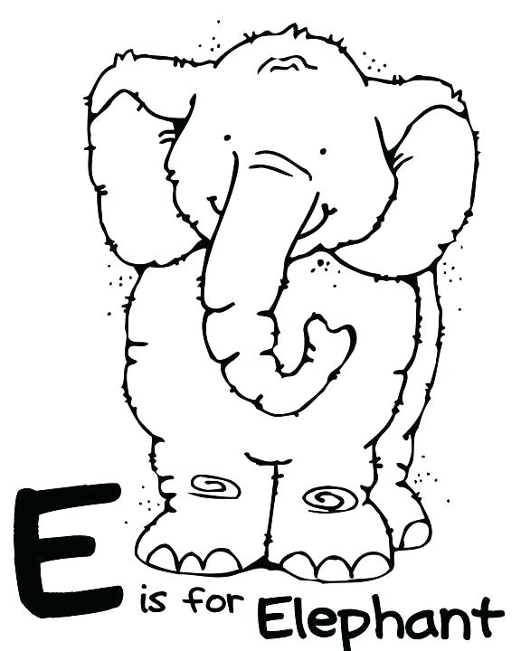 576x720 Letter E Coloring Page Elephant Color Pages Letter E Coloring