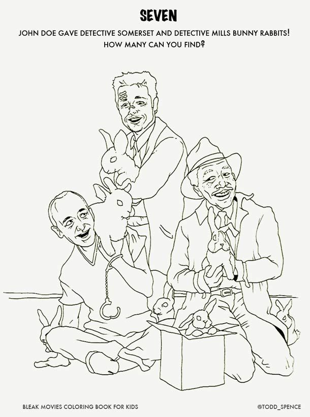 610x818 The Famous Horror Movies Turned Into A Coloring Coloring