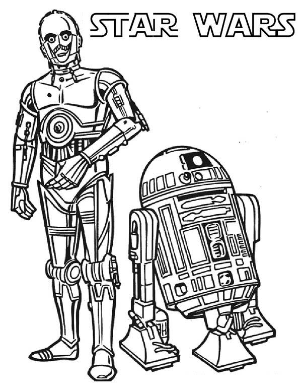 600x776 And The Star Wars Droids Coloring Page