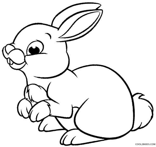 600x566 Rabbit Coloring Pages