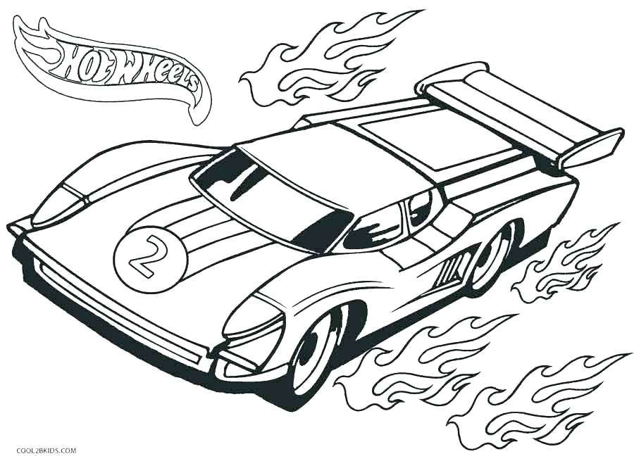 900x655 Racecar Coloring Page